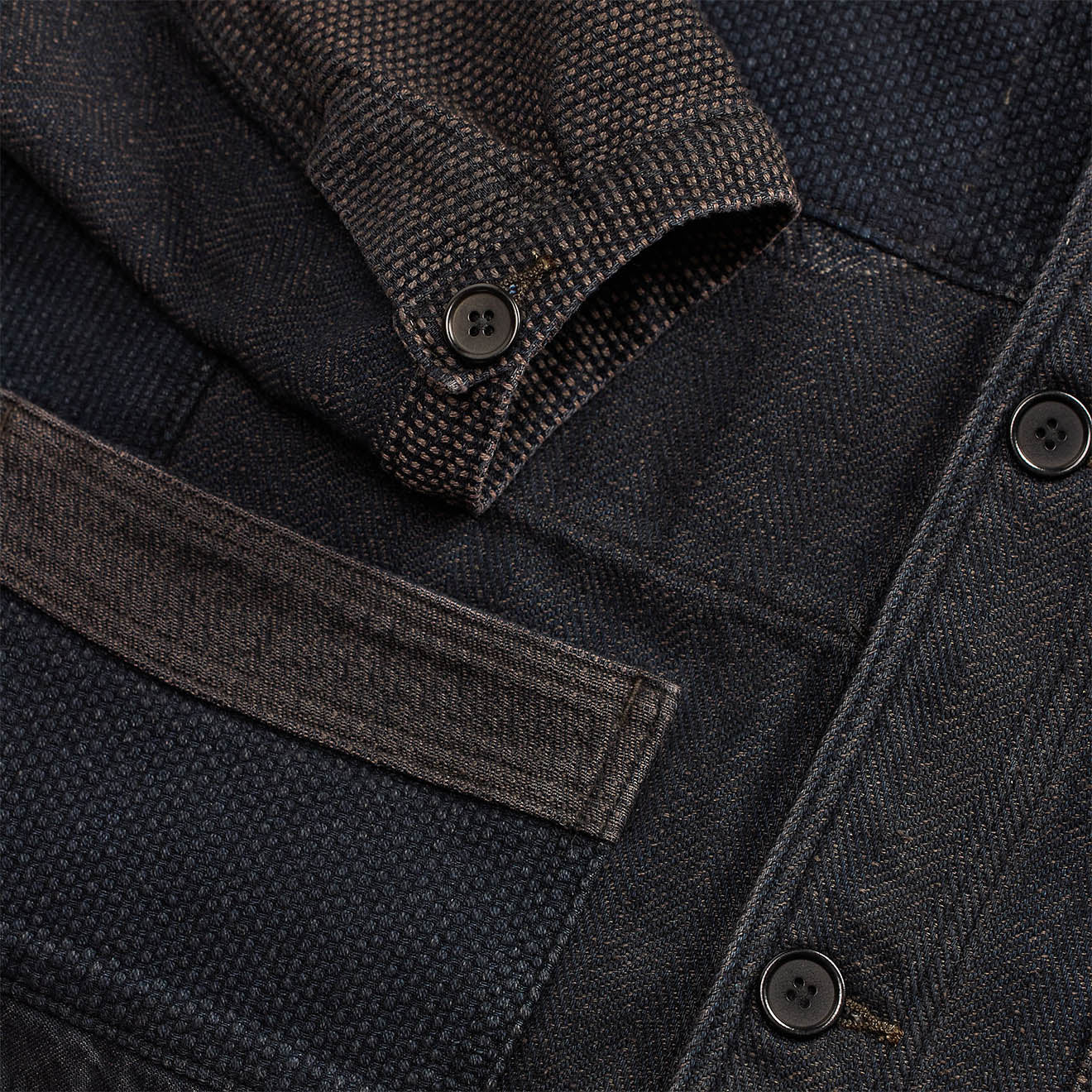 RRL By Ralph Lauren Limited Edition Patchwork Jacket Indigo - Image 4