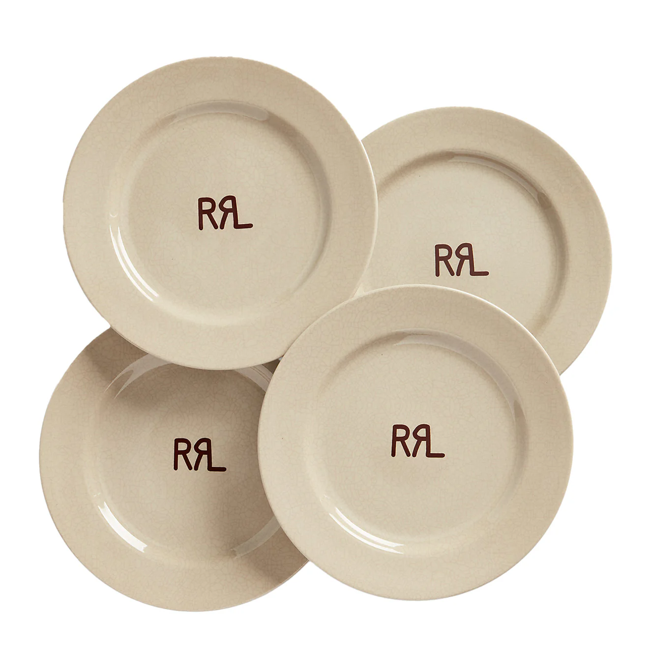 RRL by Ralph Lauren Logo Plate Set Cream / Brown - Image 2