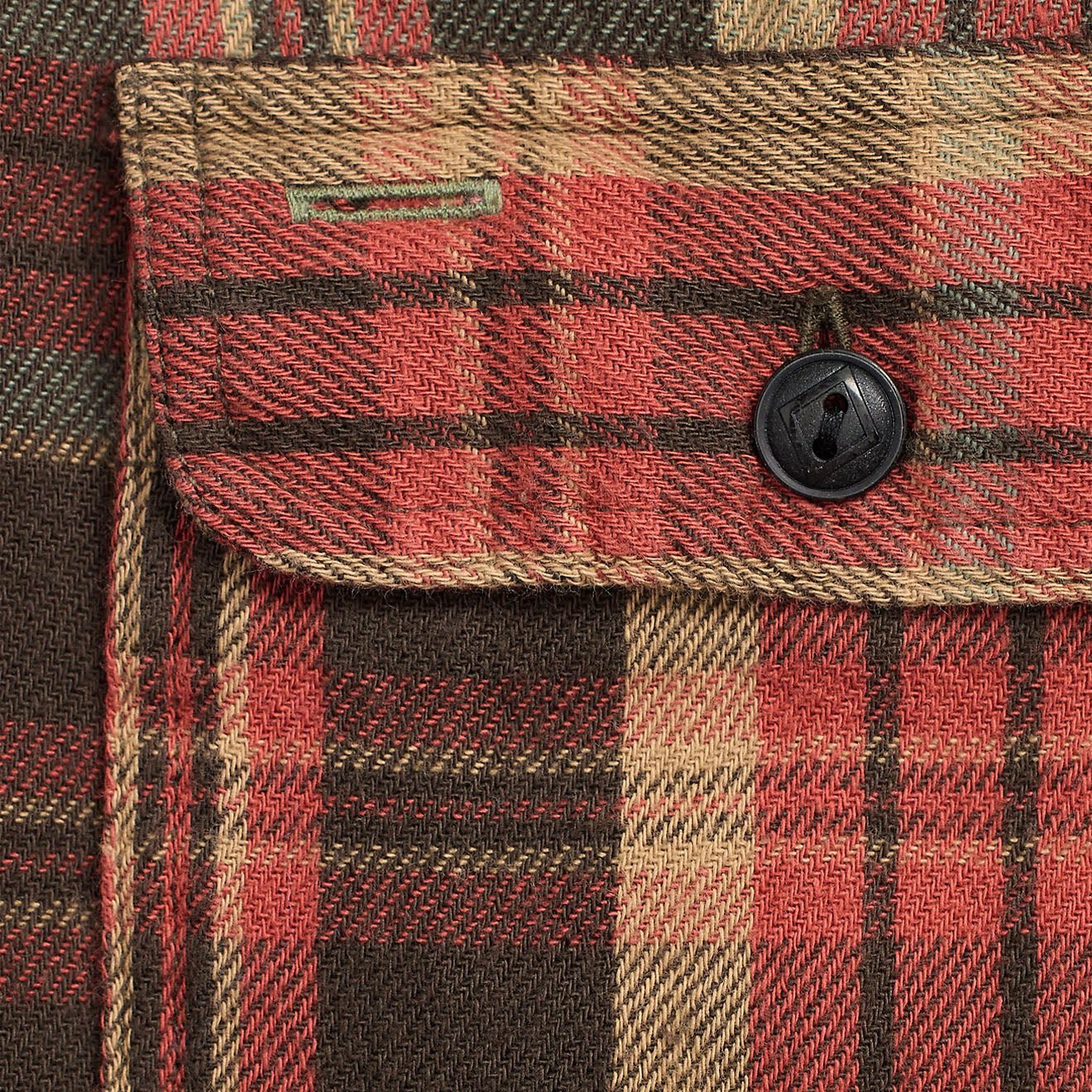 RRL By Ralph Lauren Plaid Twill Workshirt Red/Black Multi - Image 3