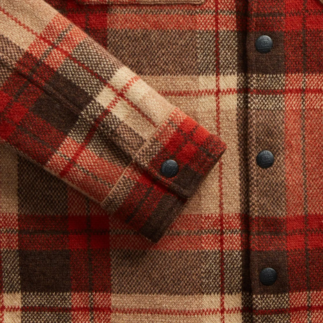 RRL by Ralph Lauren Plaid Wool Workshirt Jumper Orange Tan Multi - Image 5