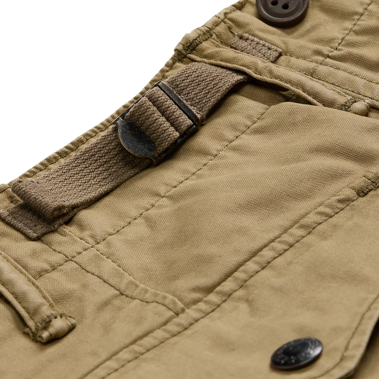 RRL by Ralph Lauren Regiment Poplin Cargo Trouser Dark Khaki - Image 4