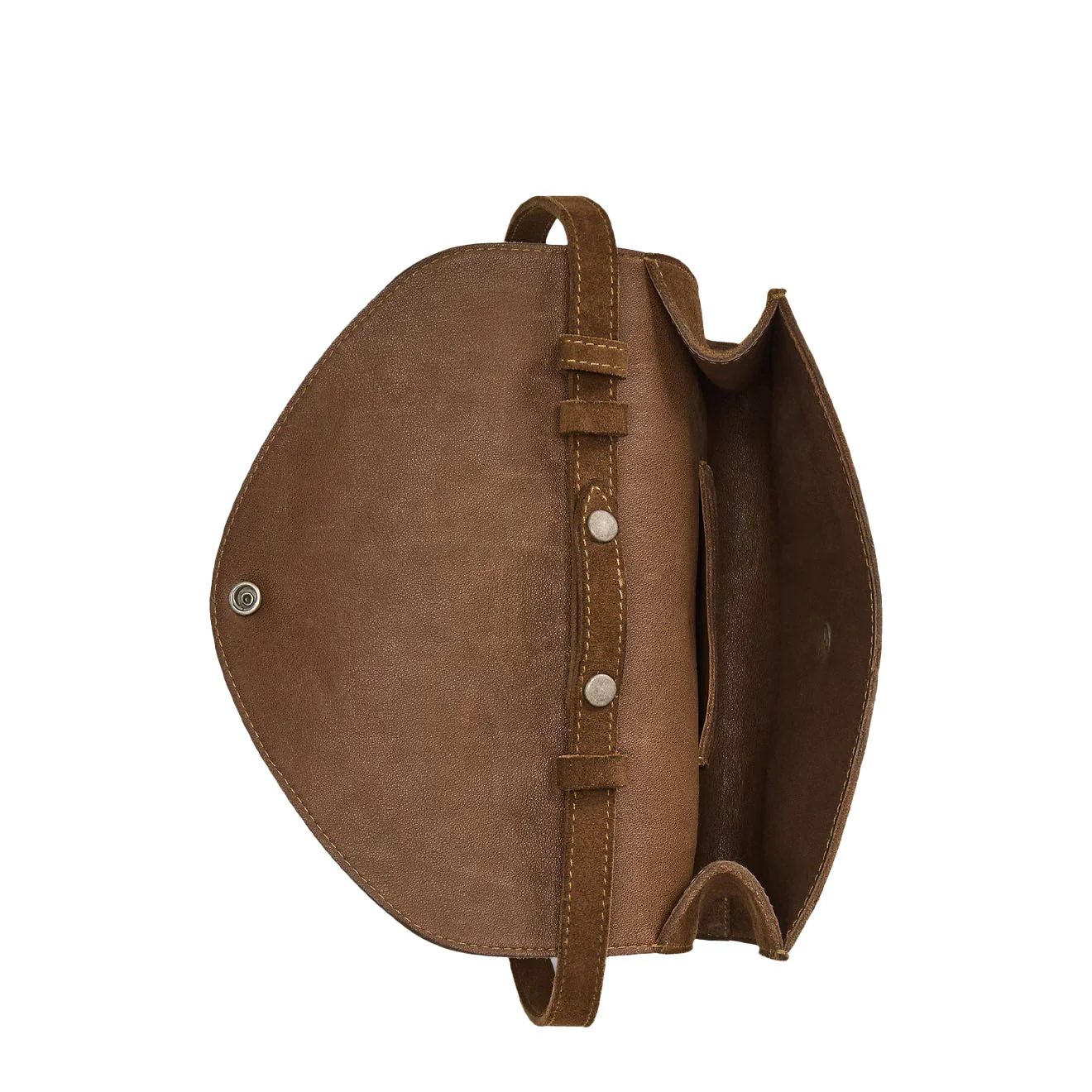 RRL By Ralph Lauren Roughout Suede Crossbody Bag Brown - Image 3