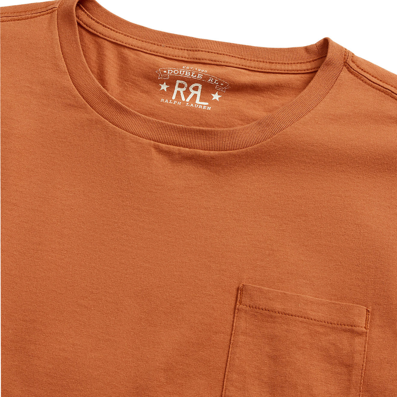 RRL by Ralph Lauren S/S Pocket T-Shirt Orange - Image 4