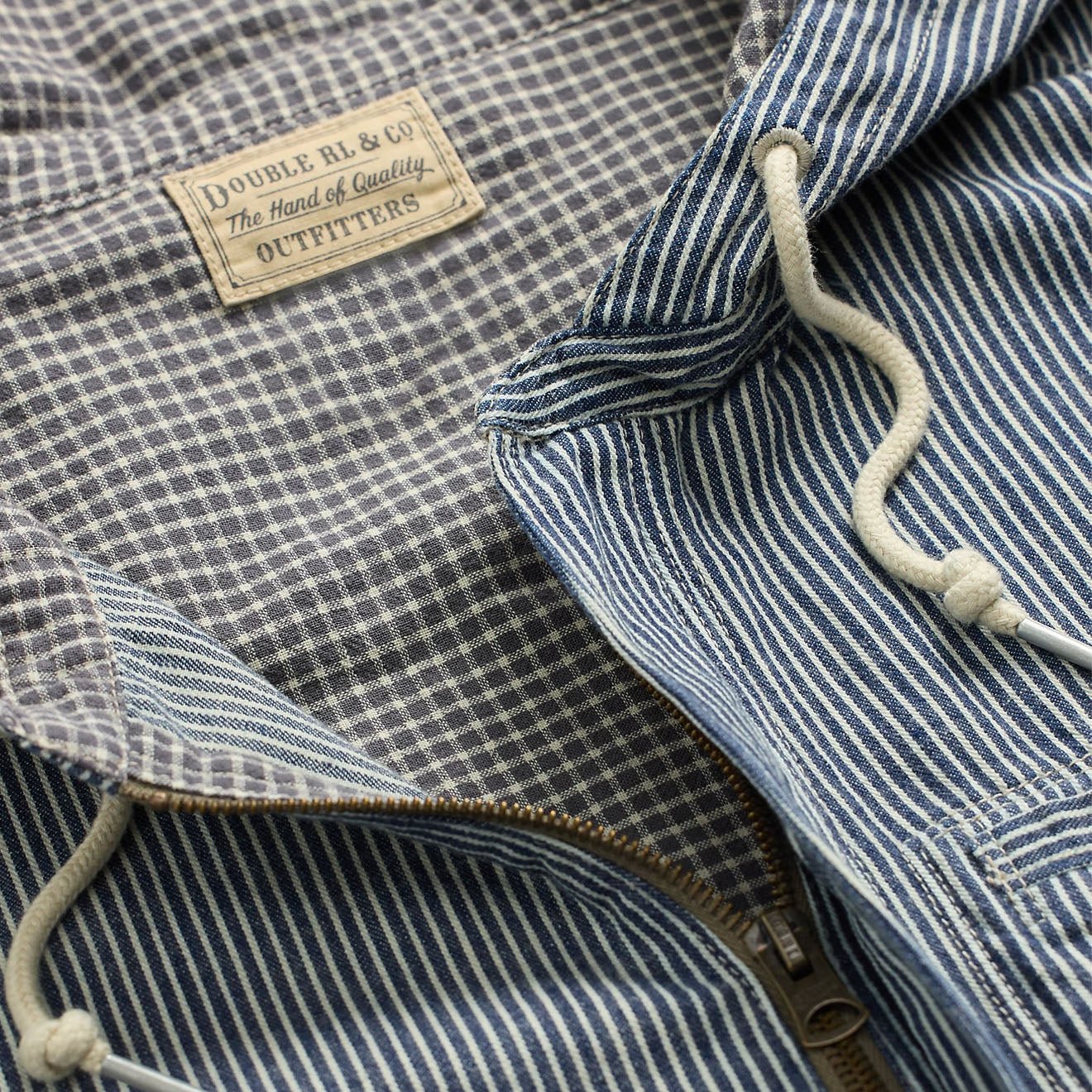 RRL By Ralph Lauren Schooner Unlined Shirt Jacket Navy Multi - Image 4