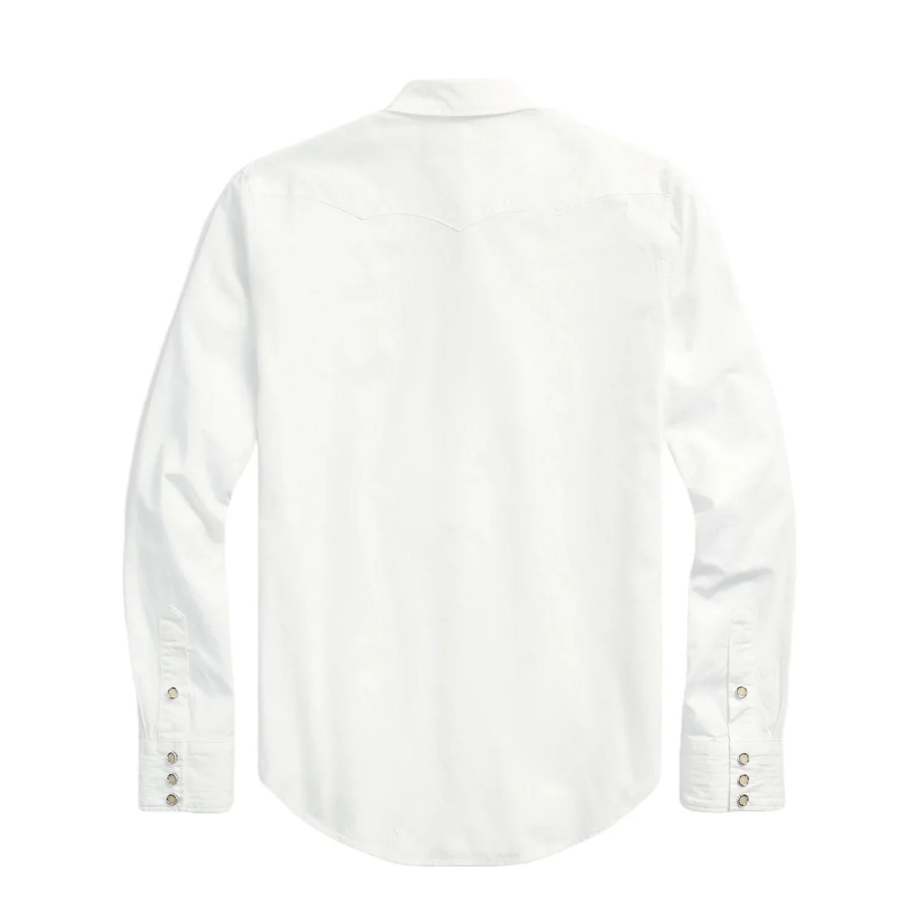 RRL by Ralph Lauren Slim Fit Poplin Western Shirt White - Image 2