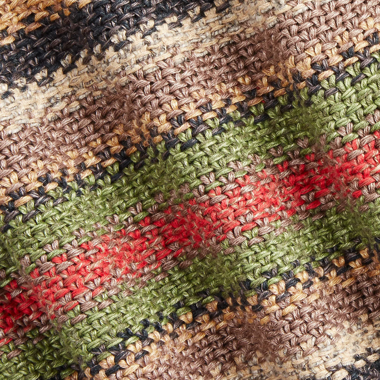 RRL by Ralph Lauren Striped Linen-Blend Jumper Brown Multi Stripe - Image 3