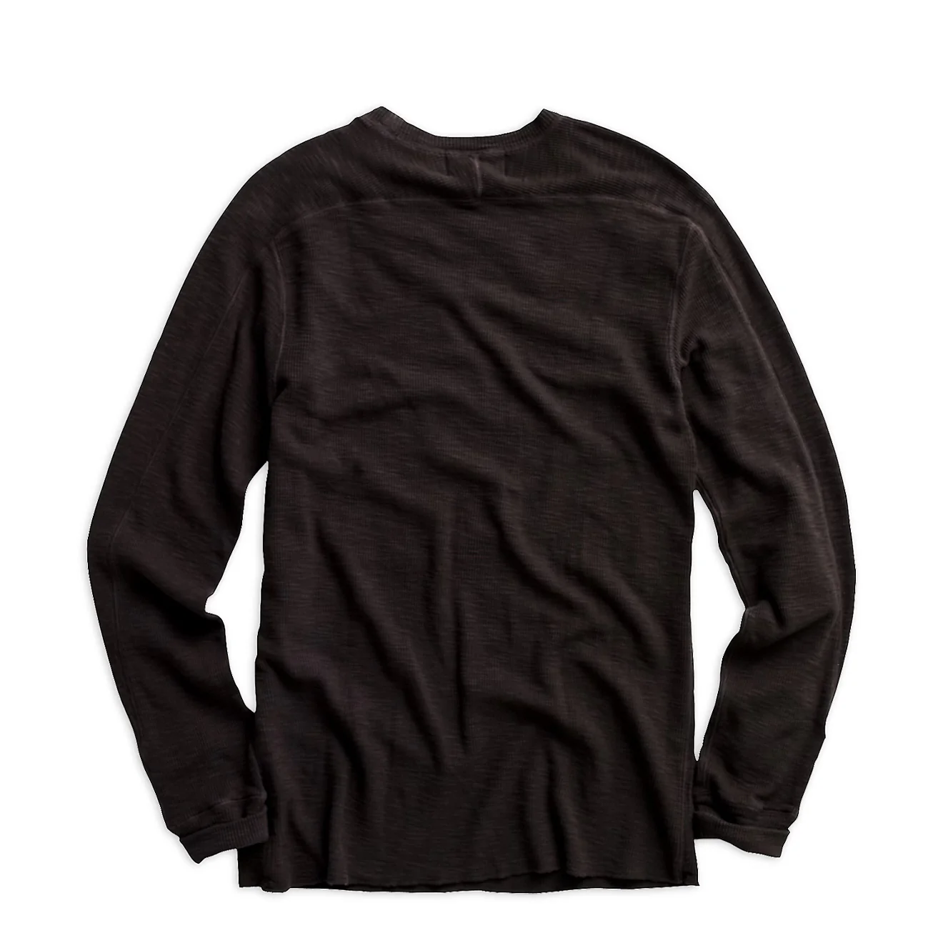 RRL By Ralph Lauren Waffle-Knit Crewneck Faded Black Canvas - Image 2