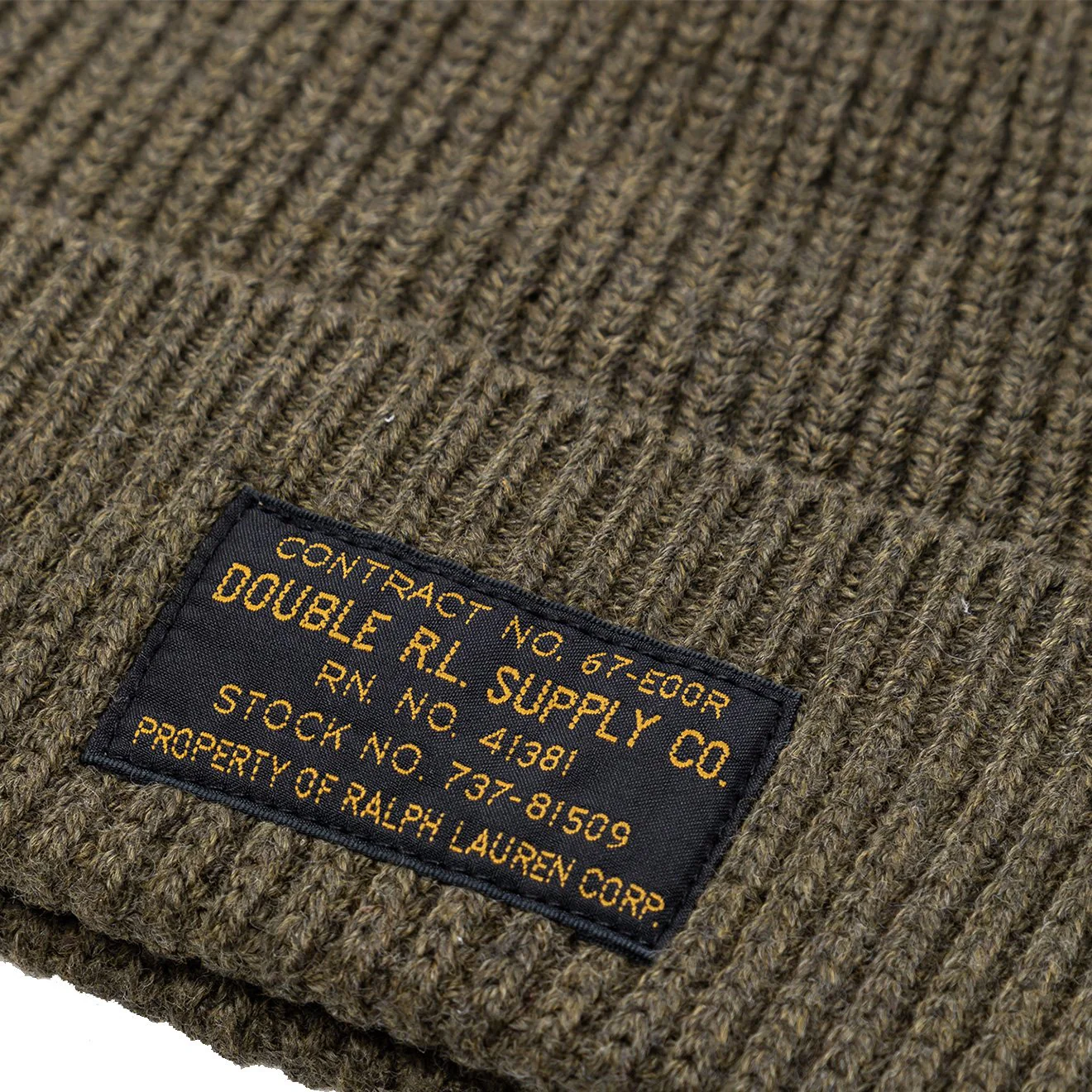 RRL by Ralph Lauren Watch Cap Dark Olive - Image 2