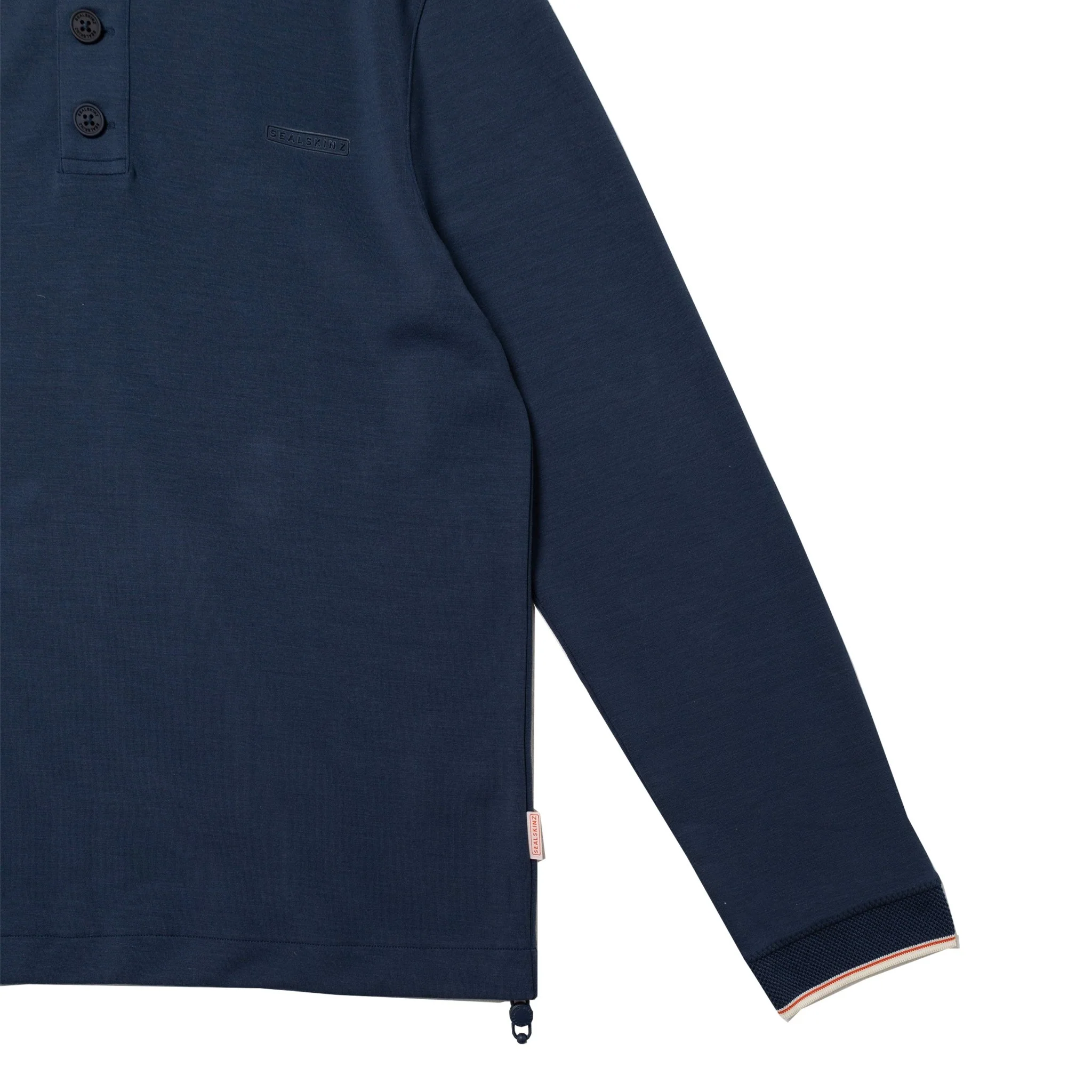 Sealskinz Saxthorpe Funnel Neck 1/2 Button top Navy - Image 4