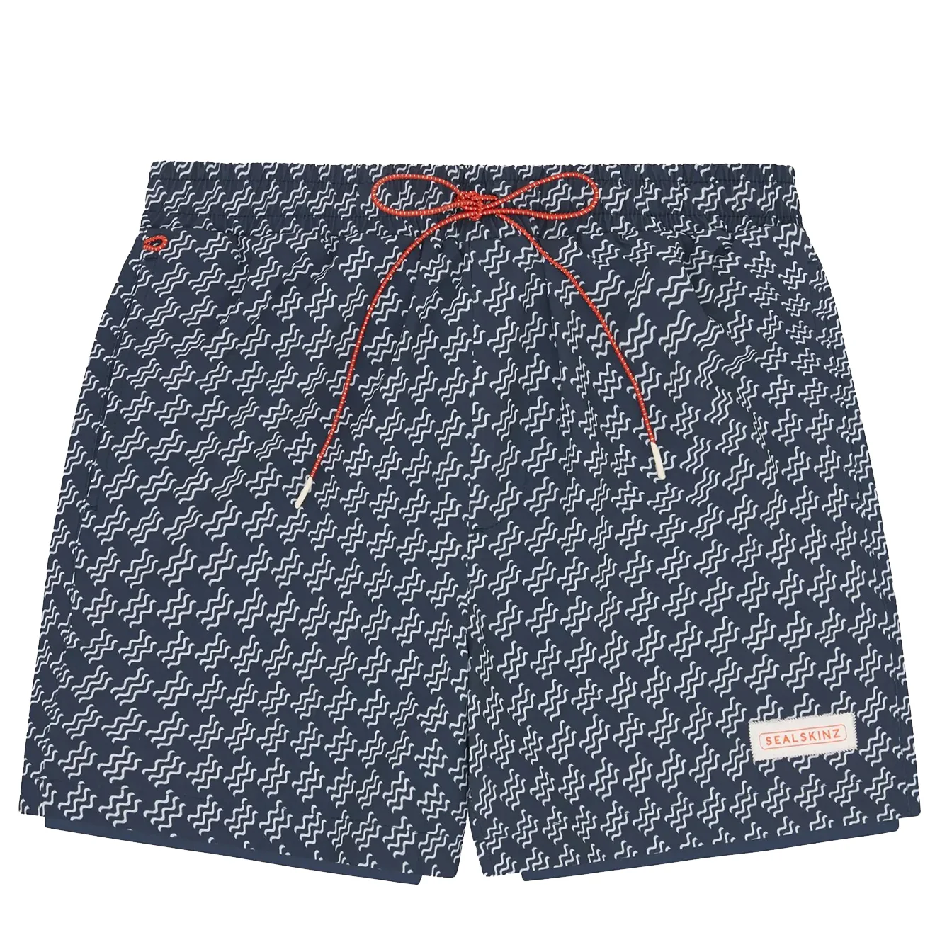 Sealskinz Sheringham Wave Print Swim Shorts Navy