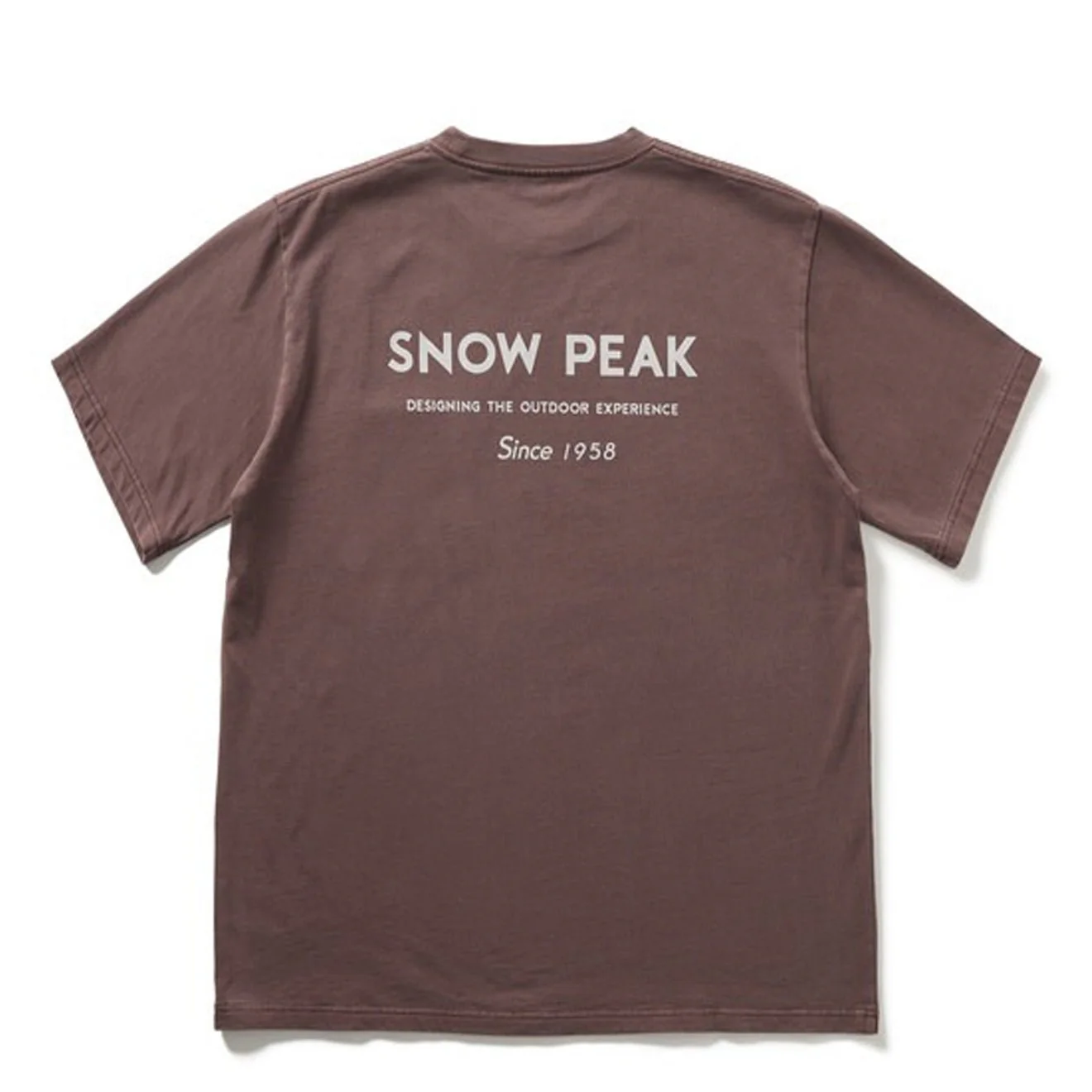 Snow Peak Garment Dyed T-Shirt Burgundy - Image 2