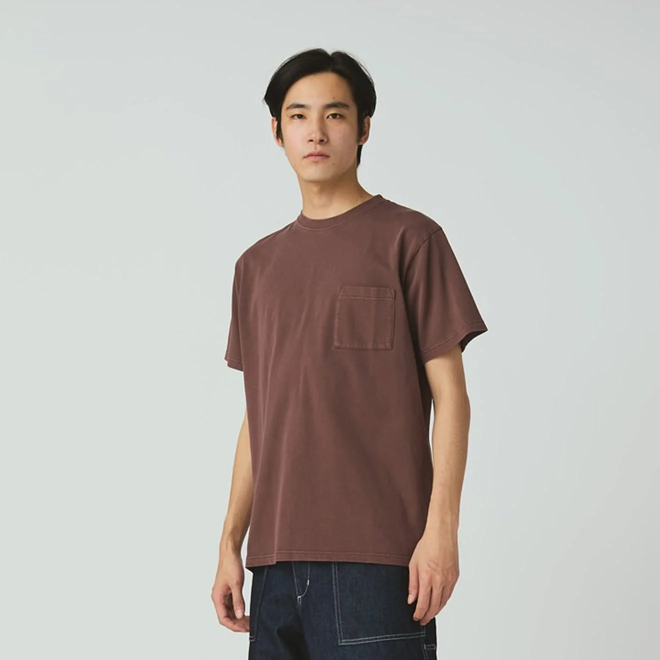 Snow Peak Garment Dyed T-Shirt Burgundy - Image 3