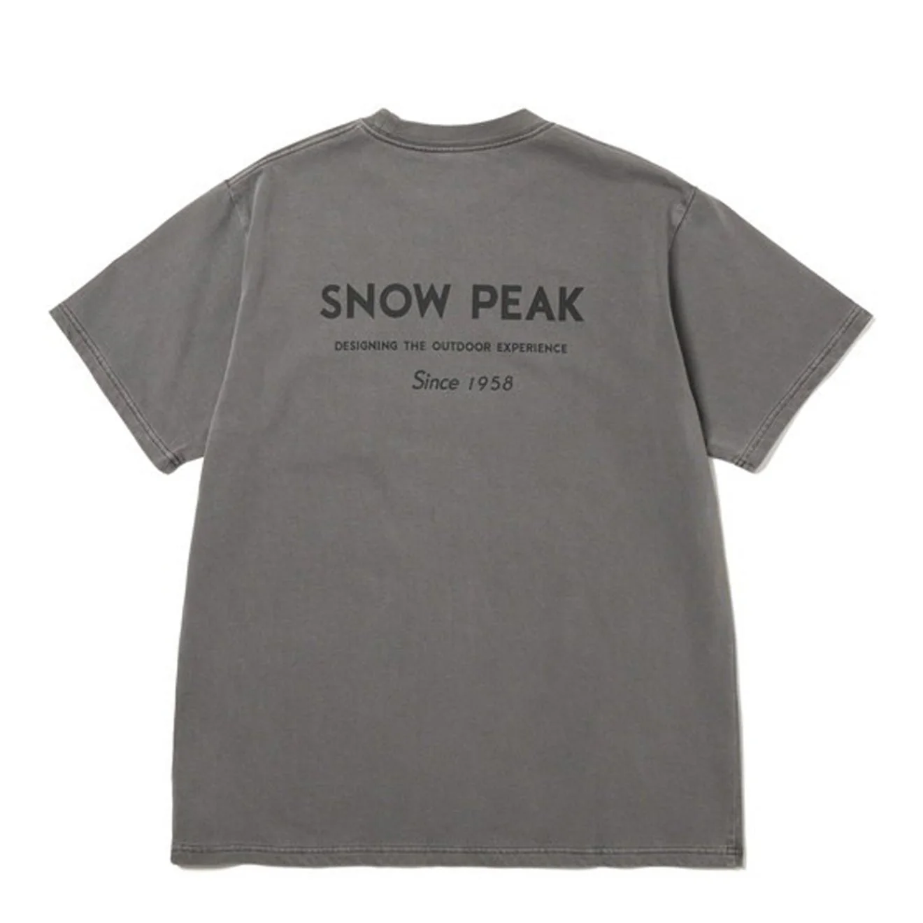 Snow Peak Garment Dyed T-Shirt Charcoal - Image 2