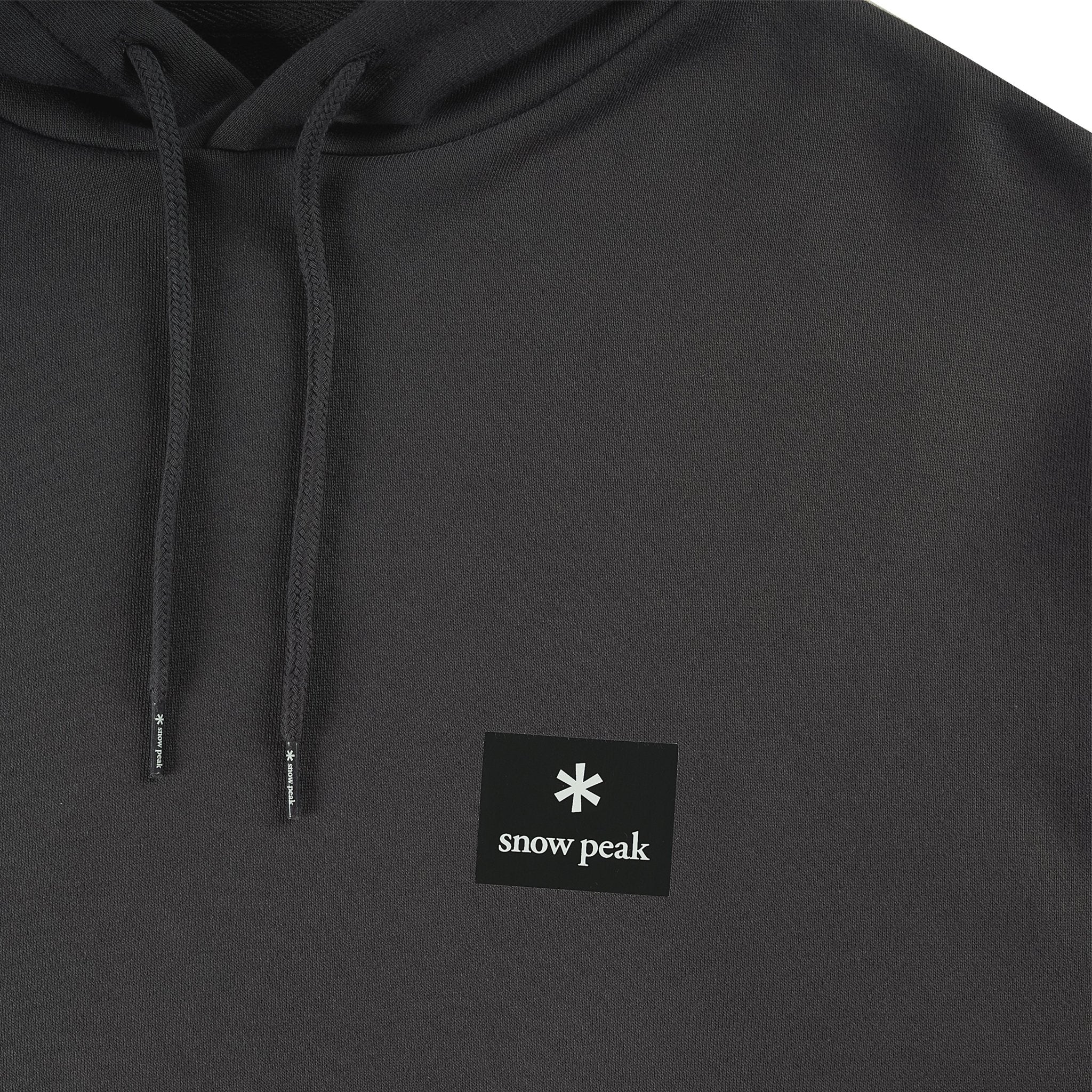 Snow Peak Square Logo Hoodie Charcoal - Image 3