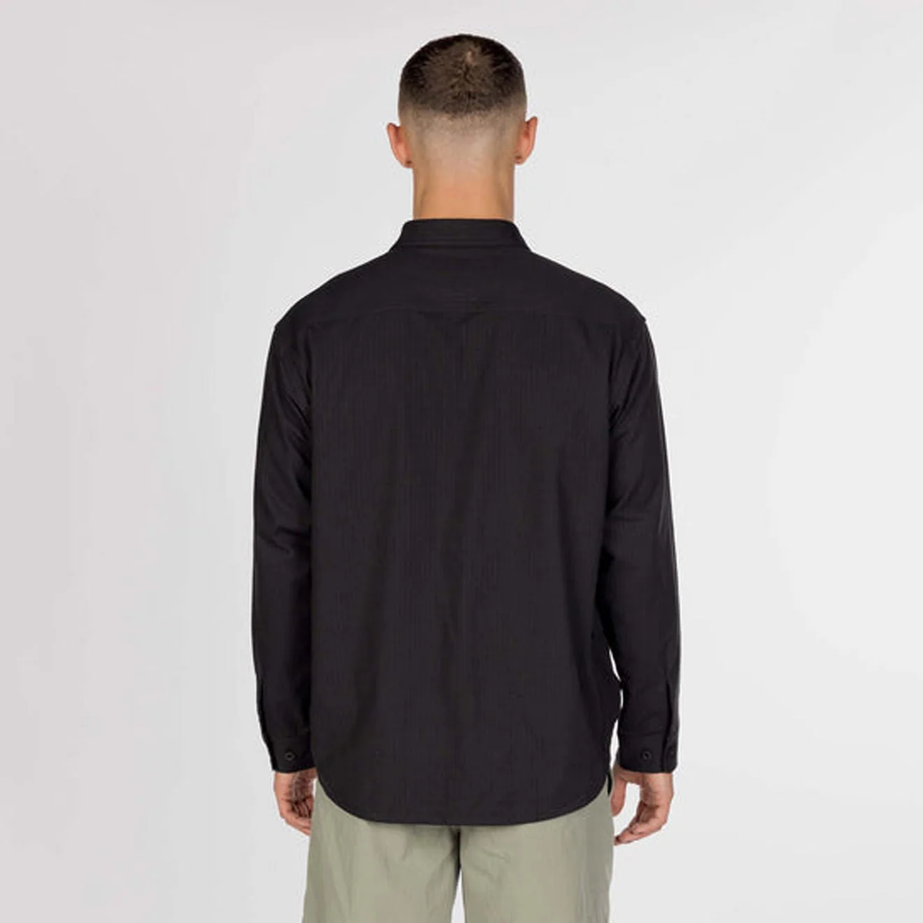 Snow Peak TAKIBI Herringbone Shirt Jacket Black - Image 4