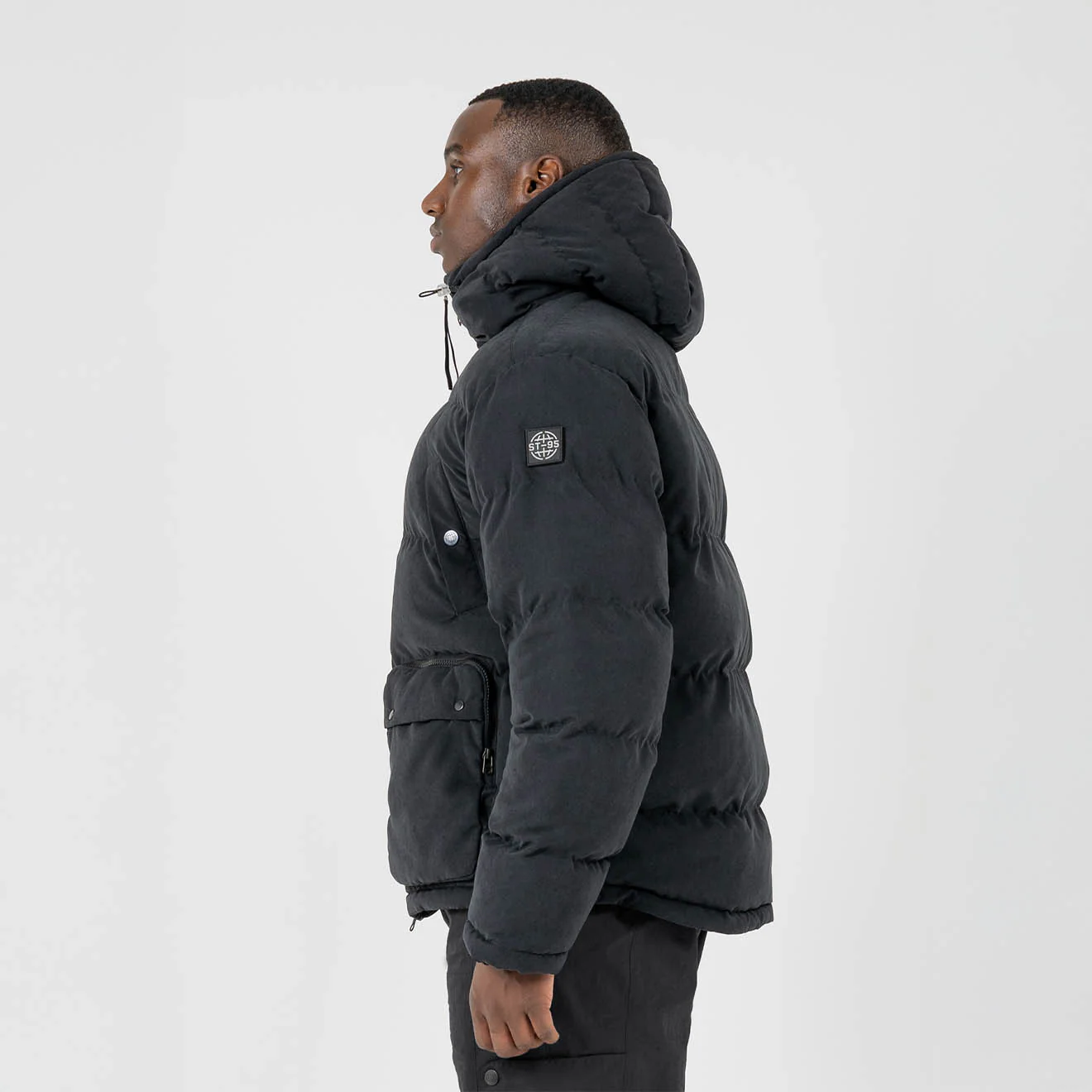ST95 Arno Down Coat Caviar - Image 4