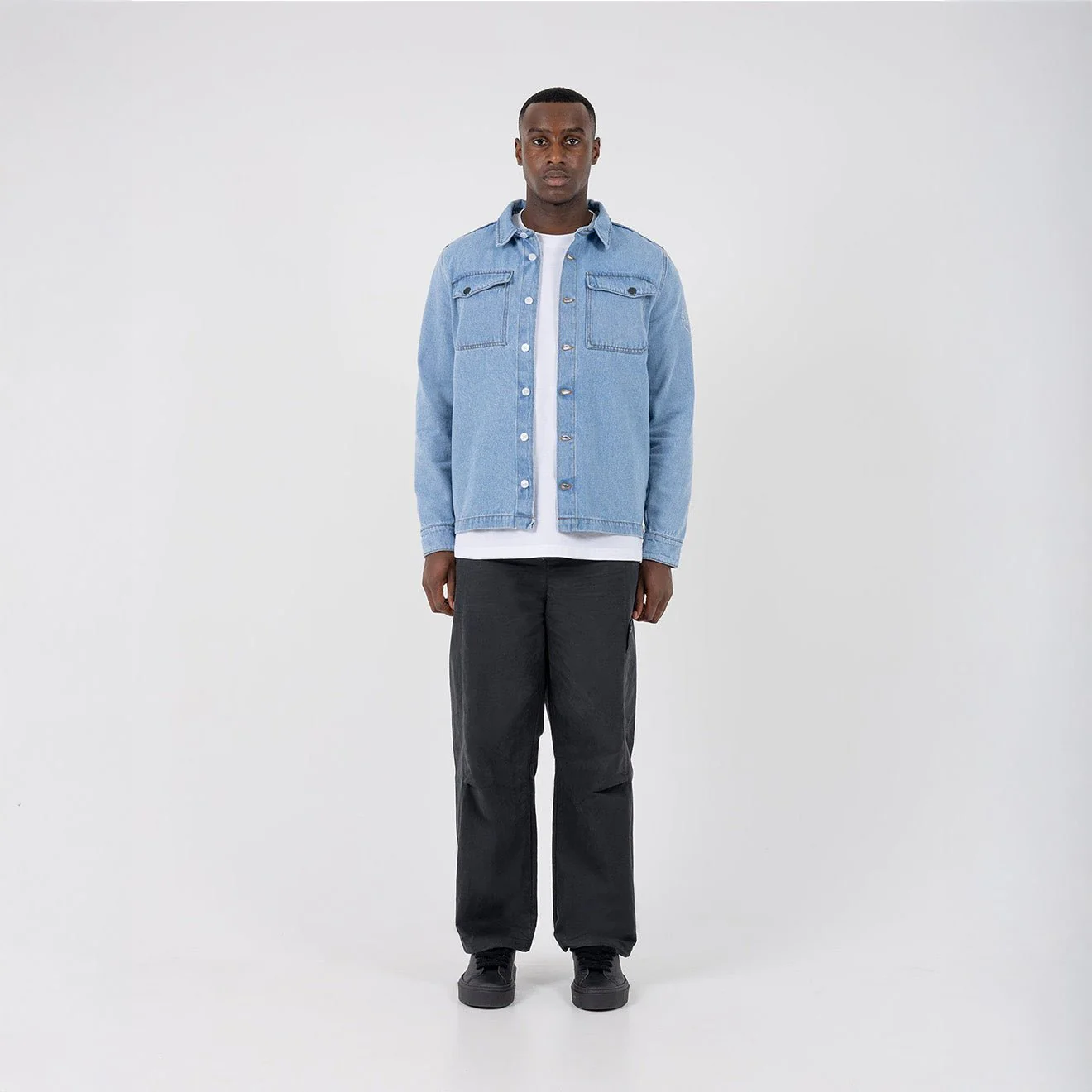 ST95 Misa Denim Shirt Washed Blue - Image 3