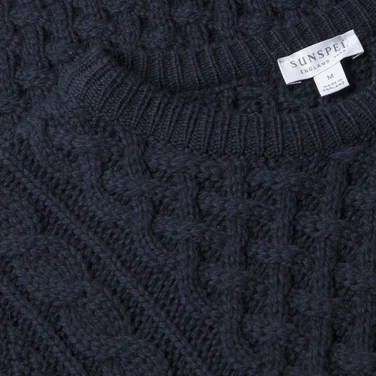 Sunspel Cable Jumper Navy - Image 2