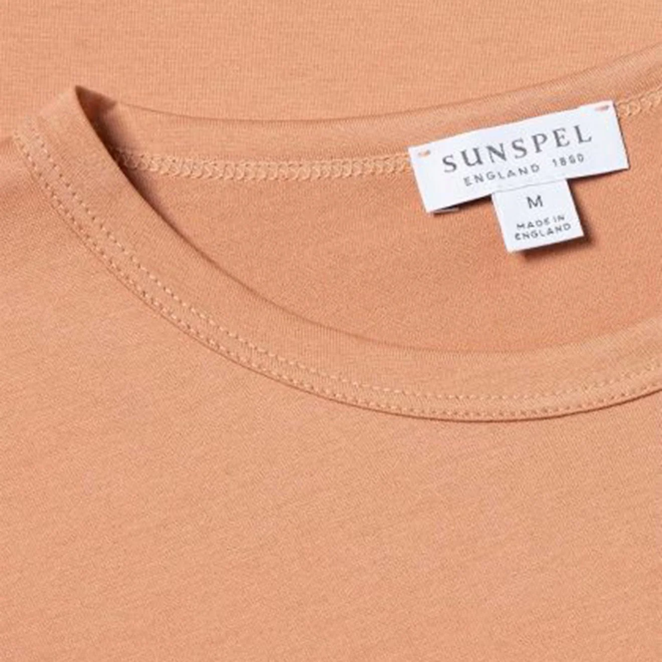 Sunspel Classic Crew Neck T-Shirt Clay - Image 2