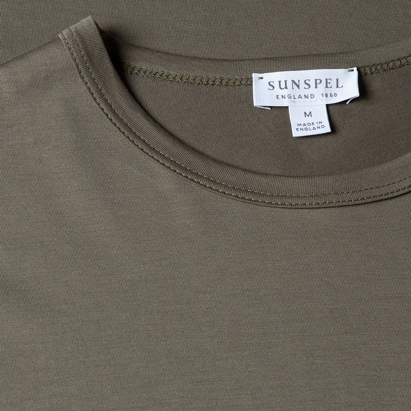 Sunspel Classic T-shirt Khaki - Image 2