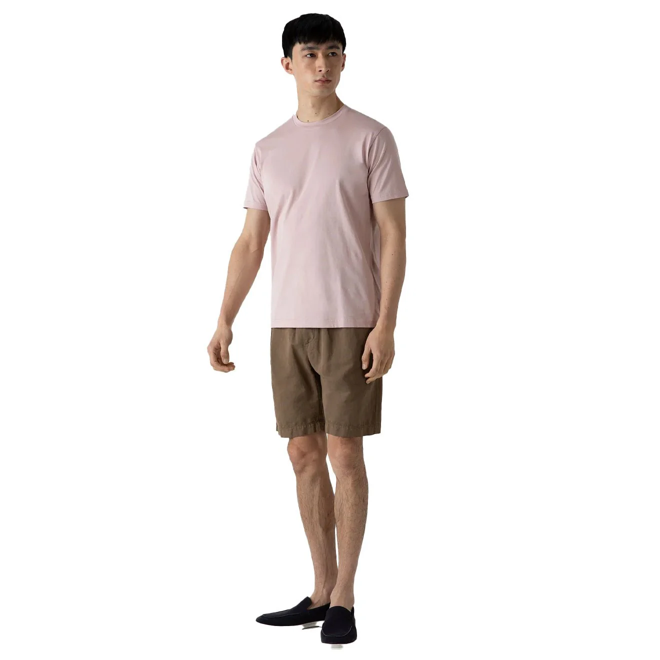 Sunspel Cotton Linen Drawstring Shorts Light Sand - Image 2