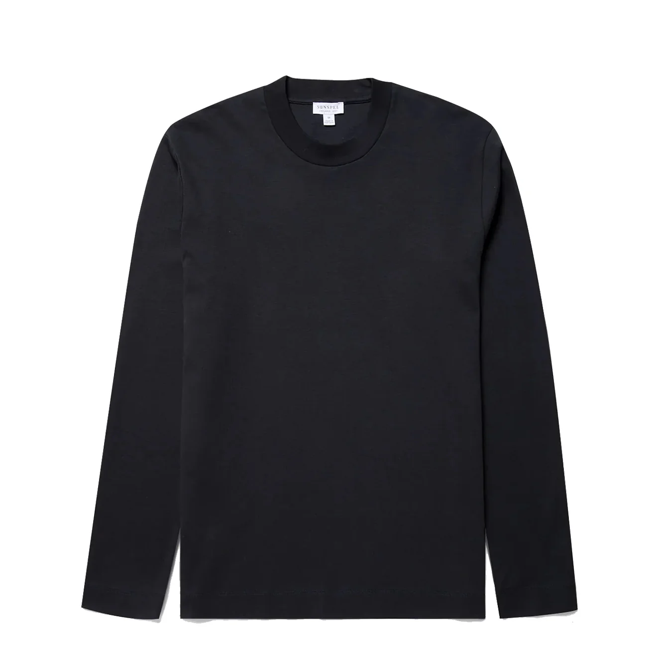 Sunspel Long Sleeve Heavyweight T-shirt Black