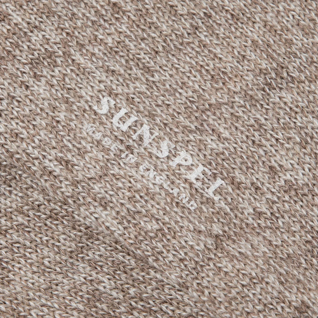 Sunspel Merino Wool Socks Umber Brown Twist - Image 2