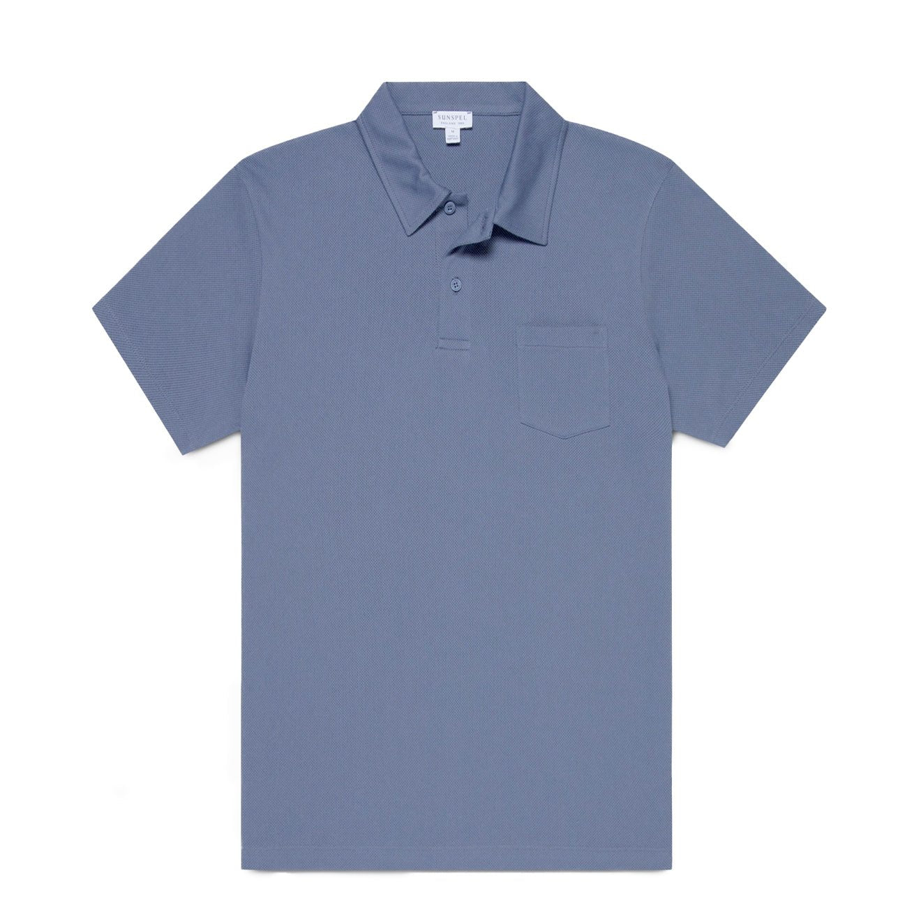 Sunspel S/S Riviera Polo Selvedge Blue