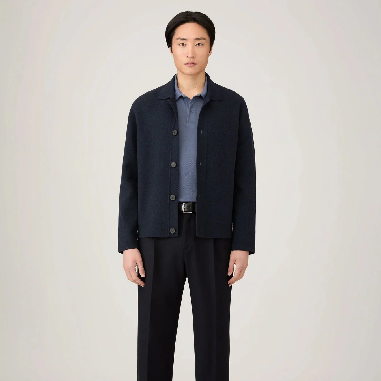 Sunspel S/S Riviera Polo Selvedge Blue - Image 5