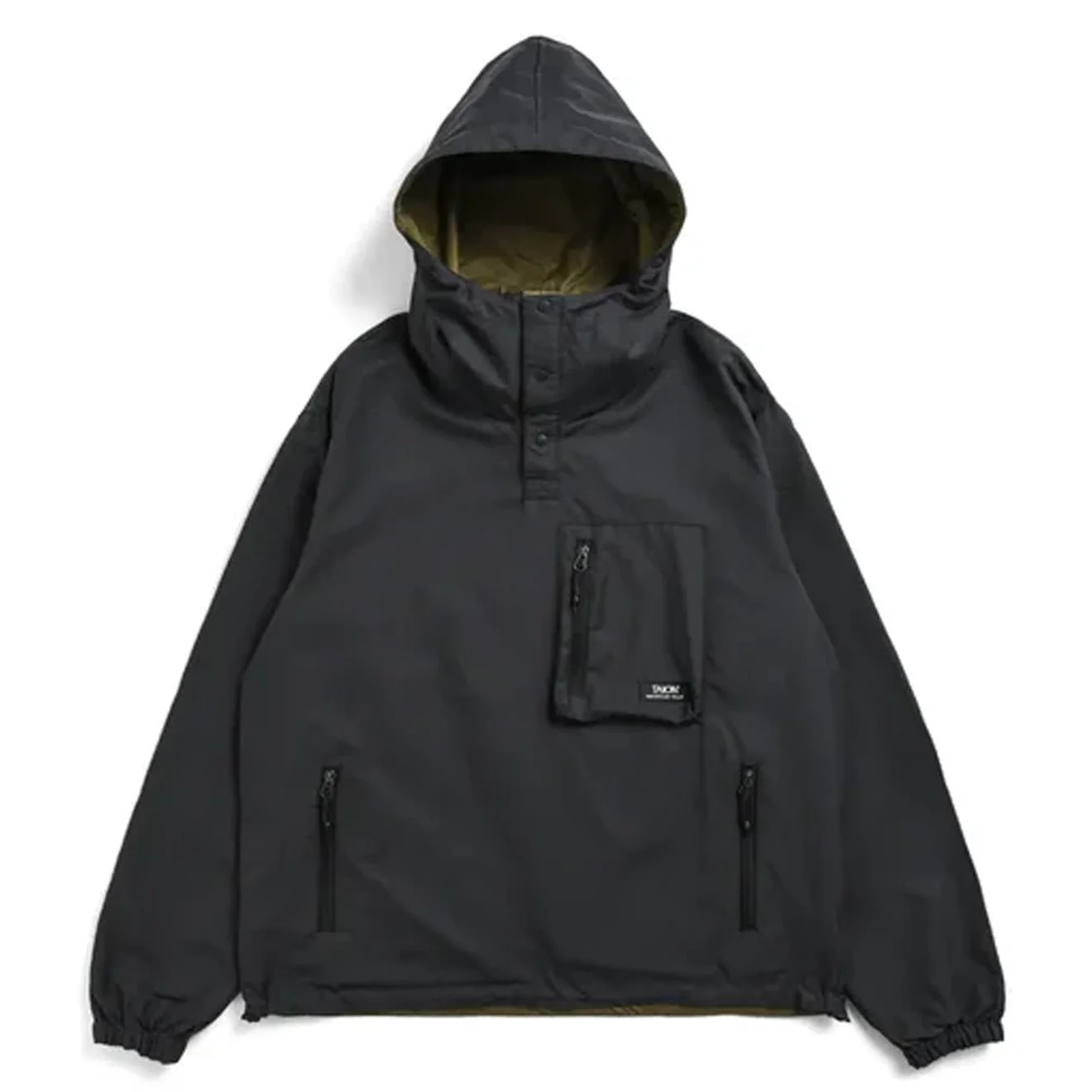 Taion Mountain Non Down Reversible Hooded Jacket Dark Olive / Dark Navy - Image 4