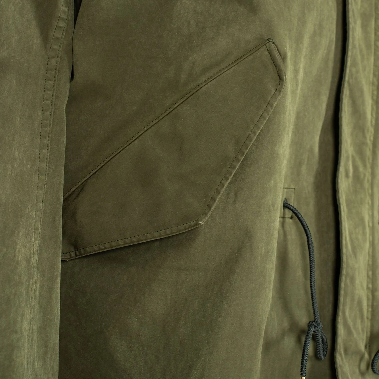 Ten C Hooded Parka Jacket Green - Image 6
