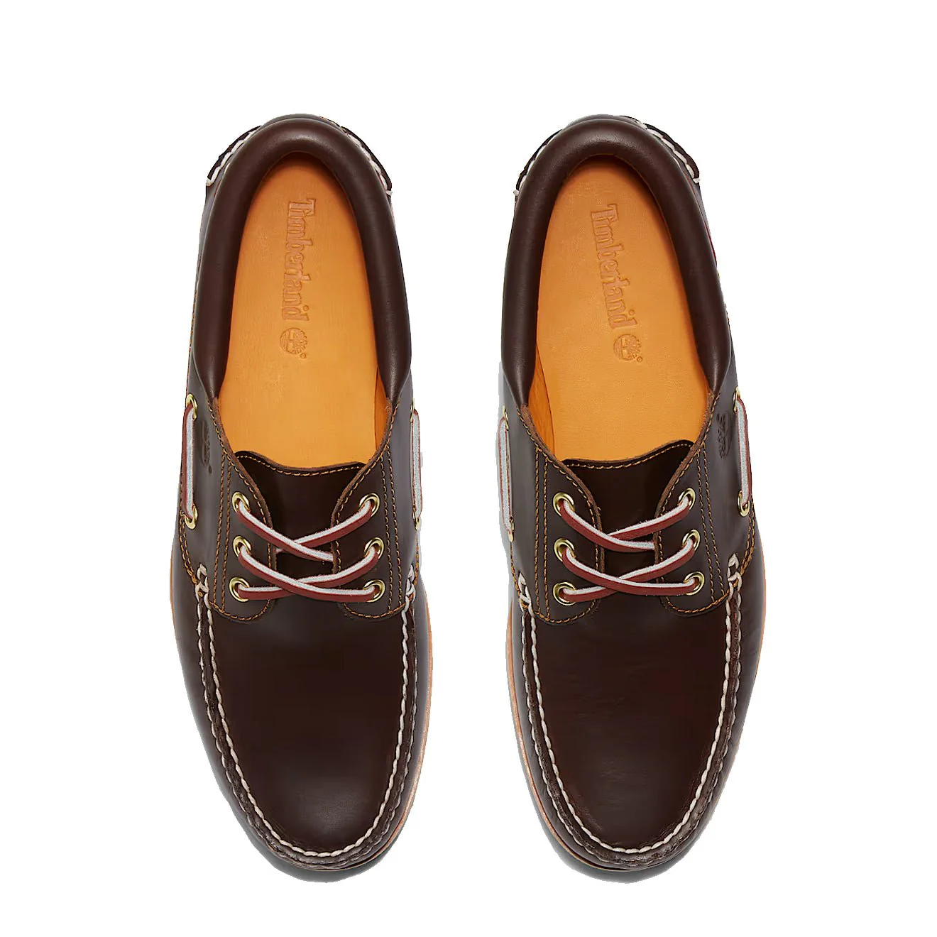 Timberland Authentic 3-Eye Lug Handsewn Boat Shoe Brown - Image 3