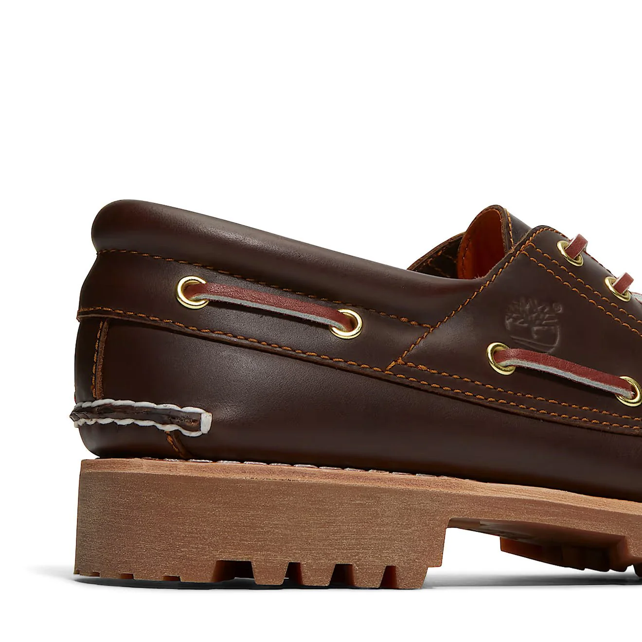 Timberland Authentic 3-Eye Lug Handsewn Boat Shoe Brown - Image 7