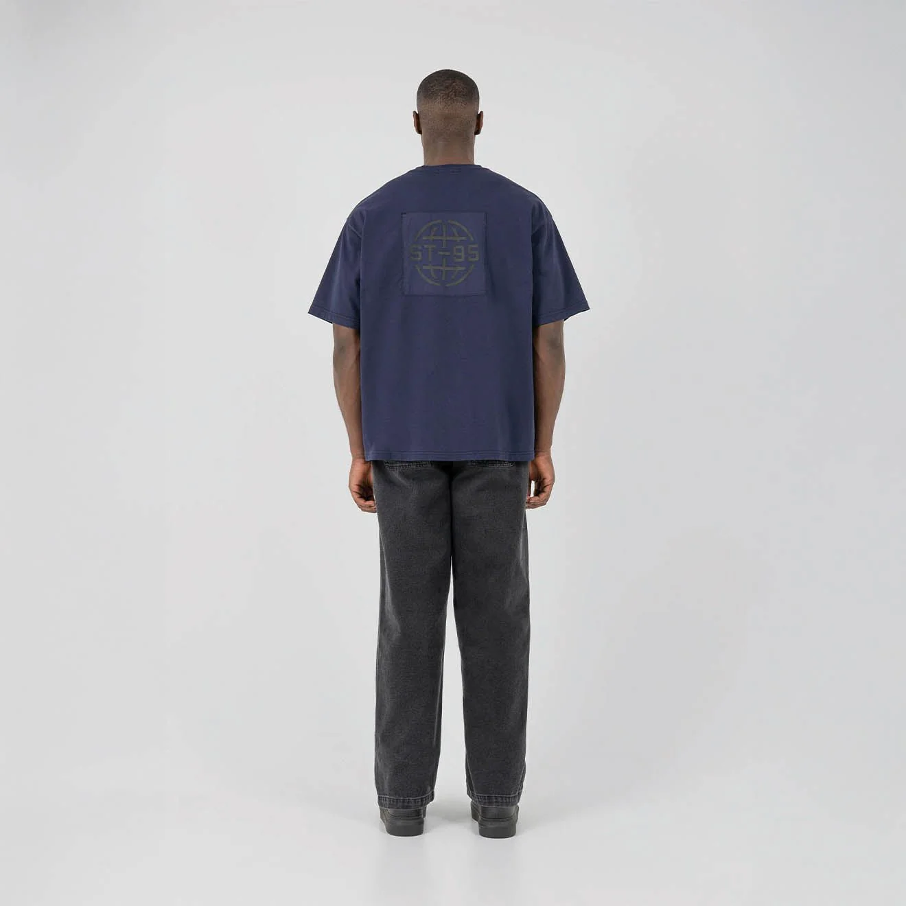 ST95 Urano Patch Oversized T-shirt Navy - Image 5