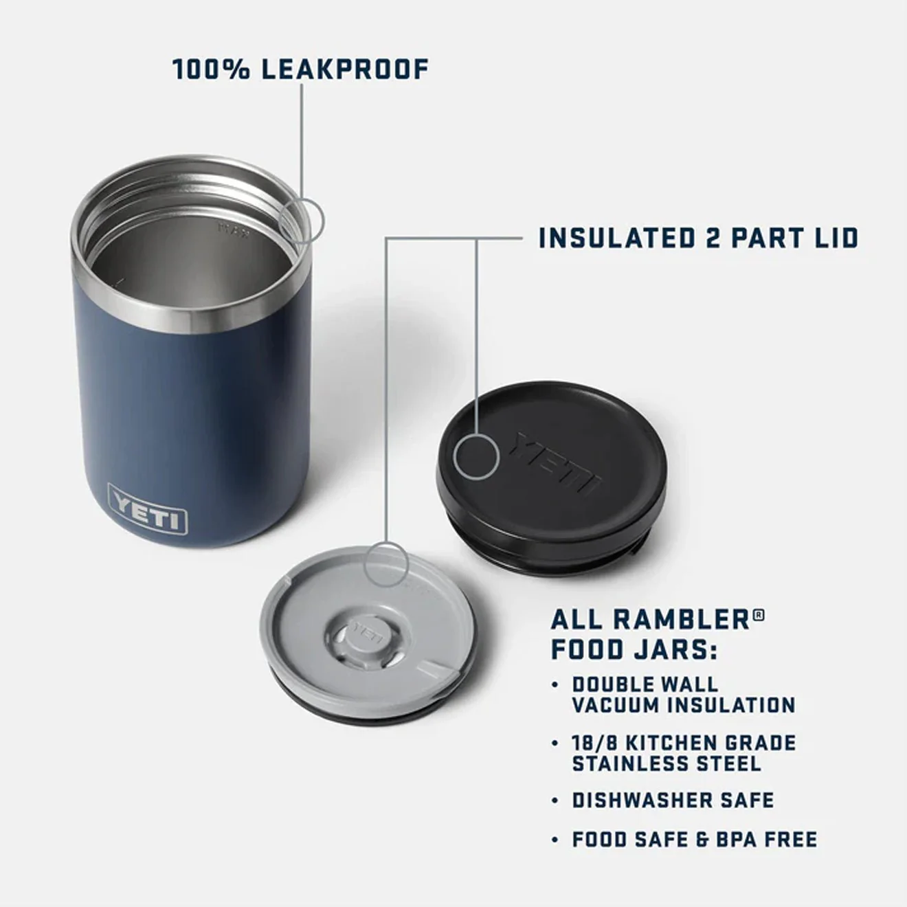 YETI 16oz Rambler Insulated Food Jar Black - Image 8