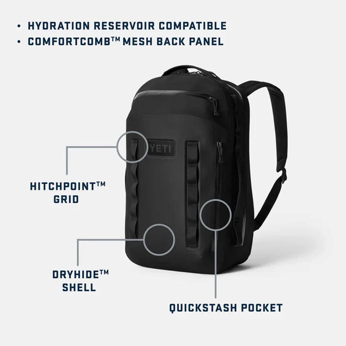 YETI Cayo 35L Backpack Black - Image 7